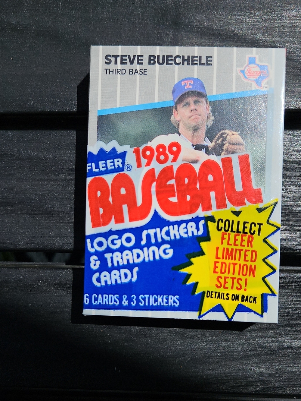 1989 Fleer Baseball Sealed Cello Pack 36 Cards  3 Stickers  Steve Buechele